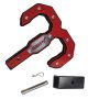 GEN-Y Hitch GH-0071-R Gen-Y Hulk 2.0 16K Tow Hook 2in Shank w/GH-009 Reducer Sleeve/GH-099 Pin/GH-011 Clip - Black/Red