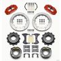 Wilwood 140-11877-R Narrow Superlite 4R Rear Kit 12.88in Drilled Red Speedway Eng Floater w/ New Style End