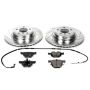 PowerStop K045 Z23 Daily Driver Carbon-Fiber Ceramic Brake Pad and Drilled & Slotted Rotor Kit