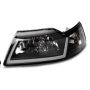 Raxiom 422712 99-04 Ford Mustang Axial Series Headlights w/ LED Bar- Blk Housing (Clear Lens)