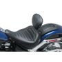 Mustang Motorcycle 79770 Mustang 20-21 HarleyFat Boy Standard Touring Solo Seat w/Driver Backrest - Black