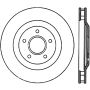 StopTech Power Slot 97-04 Chevy Corvette Front Right CRYO Rotor