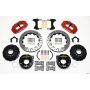 Wilwood 140-9222-DR Narrow Superlite 4R Rear P-Brk Kit 12.88in Drilled Red Mopar/Dana 2.36in Off w/Snap Ring