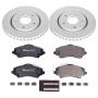PowerStop ESK3118 Genuine Geomet Coated Rotors, ECE-R90 Brake Pads + Hardware Kit