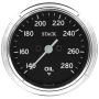 AutoMeter ST3310C Stack 52mm 140-280 Deg F 1/8in NPTF Male Pro Stepper Motor Oil Temp Gauge - Classic