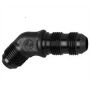 Fragola -6AN x 45 Degree Bulkhead - Black