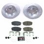 PowerStop K8007 Z23 Daily Driver Carbon-Fiber Ceramic Brake Pad and Drilled & Slotted Rotor Kit