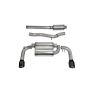 CORSA Performance 14858BLK Corsa 2008-2015 Mitsubishi Lancer Evolution X Sedan 2.0L Black Sport Dual Rear Cat-Back Exhaust