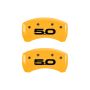 MGP Rear set 2 Caliper Covers Engraved Rear 2015/50 Yellow finish black ch