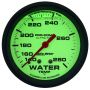 AutoMeter Gauge Wtemp 2-5/8in. 140-280 Deg. F Liq Filld Mech 4ft. Glow In Dark Ultra-Nite