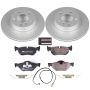 PowerStop ESK5981 Genuine Geomet Coated Rotors, ECE-R90 Brake Pads + Hardware Kit