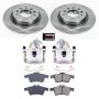 PowerStop KCOE1436 OE Stock Replacement Low-Dust Ceramic Brake Pad, Rotor and Caliper Kit