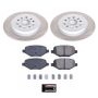 PowerStop SC8846 Semi-Coated Rotor and Low-Dust Ceramic Brake Pad Kit