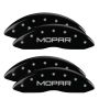 MGP 12203SMOPBK 4 Caliper Covers Engraved Front & Rear MOPAR Black finish silver ch