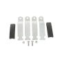 Rhino-Rack Heavy Duty Pipe Clamps - 4in - 4 Half Clamps