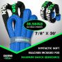 Rhino USA RG-KRKIT78X30-BLU 7/8In X 30Ft Kinetic Rope Recovery Kit W/Soft Shackles (Blue)