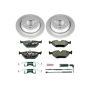 PowerStop ESK877 Genuine Geomet Coated Rotors, ECE-R90 Brake Pads + Hardware Kit
