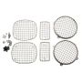 Kentrol 97-06 Jeep Wrangler TJ Wire Mesh Guard Set 6 Pieces - Polished Silver