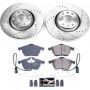 PowerStop K634 Z23 Daily Driver Carbon-Fiber Ceramic Brake Pad and Drilled & Slotted Rotor Kit