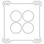Cometic Gasket C15181 Cometic Carter AFB Holley 4 Barrel .039in Fiber Carburetor Gasket - 4-Hole - Double Drilled