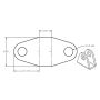 Ridetech 90000076 4-Link rod end bracket, .875