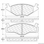 CENTRIC PARTS 100.05550 Centric Original Equipment Formula Brake Pads with Hardware