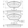 CENTRIC PARTS 100.07681 Centric Original Equipment Formula Brake Pads with Hardware