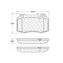 CENTRIC PARTS 100.08470 Centric Original Equipment Formula Brake Pads with Hardware