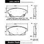 CENTRIC PARTS 100.14670 Centric Original Equipment Formula Brake Pads with Hardware
