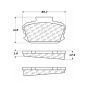CENTRIC PARTS 102.00370 C-Tek Semi-Metallic Brake Pads with Shims
