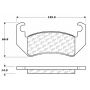CENTRIC PARTS 102.00380 C-Tek Semi-Metallic Brake Pads with Shims