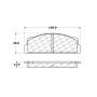 CENTRIC PARTS 102.00540 C-Tek Semi-Metallic Brake Pads with Shims