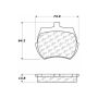 CENTRIC PARTS 102.00610 C-Tek Semi-Metallic Brake Pads with Shims