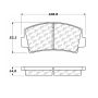 CENTRIC PARTS 102.00760 C-Tek Semi-Metallic Brake Pads with Shims