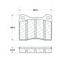 CENTRIC PARTS 102.00820 C-Tek Semi-Metallic Brake Pads with Shims