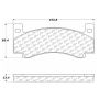 CENTRIC PARTS 102.00850 C-Tek Semi-Metallic Brake Pads with Shims