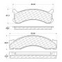 CENTRIC PARTS 102.00870 C-Tek Semi-Metallic Brake Pads with Shims
