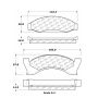 CENTRIC PARTS 102.00900 C-Tek Semi-Metallic Brake Pads with Shims