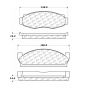 CENTRIC PARTS 102.00910 C-Tek Semi-Metallic Brake Pads with Shims