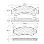 CENTRIC PARTS 102.01230 C-Tek Semi-Metallic Brake Pads with Shims