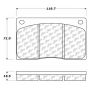 CENTRIC PARTS 102.01350 C-Tek Semi-Metallic Brake Pads with Shims