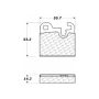 CENTRIC PARTS 102.01640 C-Tek Semi-Metallic Brake Pads with Shims