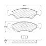 CENTRIC PARTS 102.01700 C-Tek Semi-Metallic Brake Pads with Shims