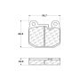 CENTRIC PARTS 102.01740 C-Tek Semi-Metallic Brake Pads with Shims