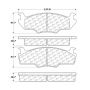 CENTRIC PARTS 102.02060 C-Tek Semi-Metallic Brake Pads with Shims