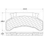 CENTRIC PARTS 102.02240 C-Tek Semi-Metallic Brake Pads with Shims