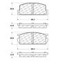 CENTRIC PARTS 102.02350 C-Tek Semi-Metallic Brake Pads with Shims