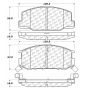 CENTRIC PARTS 102.02450 C-Tek Semi-Metallic Brake Pads with Shims