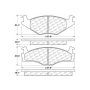 CENTRIC PARTS 102.02800 C-Tek Semi-Metallic Brake Pads with Shims