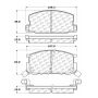 CENTRIC PARTS 102.02820 C-Tek Semi-Metallic Brake Pads with Shims